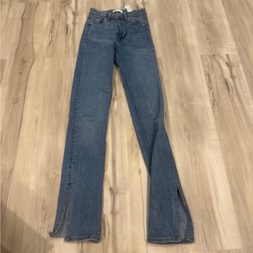 Zara Sky Blue Denim Pants